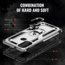 For Motorola Moto E20 / E30 / E40 Shockproof TPU + PC Holder Phone Case(Silver)