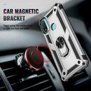 For Motorola Moto E20 / E30 / E40 Shockproof TPU + PC Holder Phone Case(Silver)
