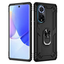 For Huawei nova 9 Shockproof TPU + PC Holder Phone Case(Black)