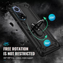For Huawei nova 9 Shockproof TPU + PC Holder Phone Case(Black)