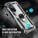 For Huawei nova 9 Shockproof TPU + PC Holder Phone Case(Silver)