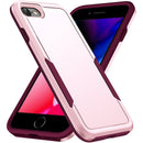 For iPhone SE 2022 / SE 2020 / 8 / 7 Pioneer Armor Heavy Duty PC + TPU Phone Case(Pink)