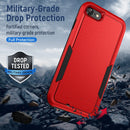 For iPhone SE 2022 / SE 2020 / 8 / 7 Pioneer Armor Heavy Duty PC + TPU Phone Case(Red Black)