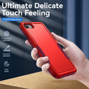 For iPhone SE 2022 / SE 2020 / 8 / 7 Pioneer Armor Heavy Duty PC + TPU Phone Case(Red)