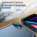 Pioneer Armor Heavy Duty PC + TPU Phone Case For iPhone SE 2022 / SE 2020 / 8 / 7(Blue)