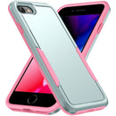 Pioneer Armor Heavy Duty PC + TPU Phone Case For iPhone SE 2022 / SE 2020 / 8 / 7(Green Pink)