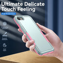 Pioneer Armor Heavy Duty PC + TPU Phone Case For iPhone SE 2022 / SE 2020 / 8 / 7(Green Pink)