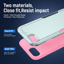 Pioneer Armor Heavy Duty PC + TPU Phone Case For iPhone SE 2022 / SE 2020 / 8 / 7(Green Pink)