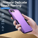 Pioneer Armor Heavy Duty PC + TPU Phone Case For iPhone SE 2022 / SE 2020 / 8 / 7(Purple Black)