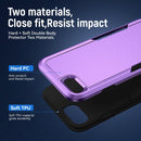 Pioneer Armor Heavy Duty PC + TPU Phone Case For iPhone SE 2022 / SE 2020 / 8 / 7(Purple Black)
