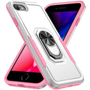 Pioneer Armor Heavy Duty PC + TPU Holder Phone Case For iPhone SE 2022 / SE 2020 / 8 / 7(White)