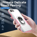 Pioneer Armor Heavy Duty PC + TPU Holder Phone Case For iPhone SE 2022 / SE 2020 / 8 / 7(White)