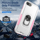 Pioneer Armor Heavy Duty PC + TPU Holder Phone Case For iPhone SE 2022 / SE 2020 / 8 / 7(White)