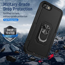 Pioneer Armor Heavy Duty PC + TPU Holder Phone Case For iPhone SE 2022 / SE 2020 / 8 / 7(Black)