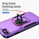 Pioneer Armor Heavy Duty PC + TPU Holder Phone Case For iPhone SE 2022 / SE 2020 / 8 / 7(Purple Black)