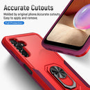 For Samsung Galaxy A13 5G Pioneer Armor Heavy Duty PC + TPU Holder Phone Case(Red)