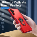 For Samsung Galaxy A13 5G Pioneer Armor Heavy Duty PC + TPU Holder Phone Case(Red)