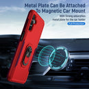 For Samsung Galaxy A13 5G Pioneer Armor Heavy Duty PC + TPU Holder Phone Case(Red)