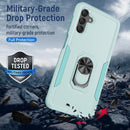 For Samsung Galaxy A13 5G Pioneer Armor Heavy Duty PC + TPU Holder Phone Case(Green)