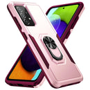 For Samsung Galaxy A52 5G / 4G Pioneer Armor Heavy Duty PC + TPU Holder Phone Case(Pink)