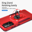 For Samsung Galaxy A52 5G / 4G Pioneer Armor Heavy Duty PC + TPU Holder Phone Case(Red)