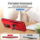 For Samsung Galaxy A52 5G / 4G Pioneer Armor Heavy Duty PC + TPU Holder Phone Case(Red)