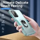 For Samsung Galaxy A52 5G / 4G Pioneer Armor Heavy Duty PC + TPU Holder Phone Case(Green)