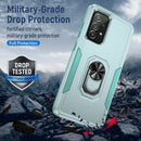 For Samsung Galaxy A52 5G / 4G Pioneer Armor Heavy Duty PC + TPU Holder Phone Case(Green)