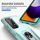 For Samsung Galaxy A52 5G / 4G Pioneer Armor Heavy Duty PC + TPU Holder Phone Case(Green)