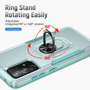 For Samsung Galaxy A52 5G / 4G Pioneer Armor Heavy Duty PC + TPU Holder Phone Case(Green)