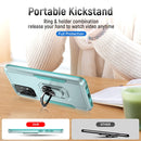 For Samsung Galaxy A52 5G / 4G Pioneer Armor Heavy Duty PC + TPU Holder Phone Case(Green)