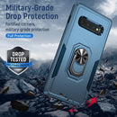 For Samsung Galaxy S10 Pioneer Armor Heavy Duty PC + TPU Holder Phone Case(Blue)