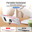 For Samsung Galaxy S10+ Pioneer Armor Heavy Duty PC + TPU Holder Phone Case(White)