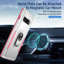 For Samsung Galaxy S10+ Pioneer Armor Heavy Duty PC + TPU Holder Phone Case(White)