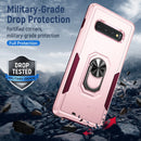 For Samsung Galaxy S10+ Pioneer Armor Heavy Duty PC + TPU Holder Phone Case(Pink)