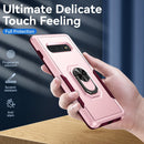 For Samsung Galaxy S10+ Pioneer Armor Heavy Duty PC + TPU Holder Phone Case(Pink)