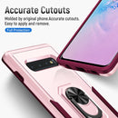 For Samsung Galaxy S10+ Pioneer Armor Heavy Duty PC + TPU Holder Phone Case(Pink)