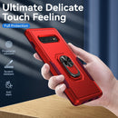 For Samsung Galaxy S10+ Pioneer Armor Heavy Duty PC + TPU Holder Phone Case(Red)