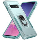 For Samsung Galaxy S10+ Pioneer Armor Heavy Duty PC + TPU Holder Phone Case(Green)