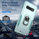 For Samsung Galaxy S10+ Pioneer Armor Heavy Duty PC + TPU Holder Phone Case(Green)