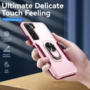 For Samsung Galaxy S22 5G Pioneer Armor Heavy Duty PC + TPU Holder Phone Case(Pink)