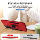 For Samsung Galaxy S22 5G Pioneer Armor Heavy Duty PC + TPU Holder Phone Case(Red)