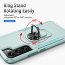 For Samsung Galaxy S22 5G Pioneer Armor Heavy Duty PC + TPU Holder Phone Case(Green)
