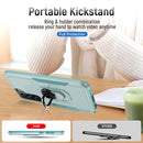 For Samsung Galaxy S22 5G Pioneer Armor Heavy Duty PC + TPU Holder Phone Case(Green)