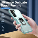 For Samsung Galaxy S22 5G Pioneer Armor Heavy Duty PC + TPU Holder Phone Case(Green)