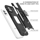 For Samsung Galaxy A03 164mm Magnetic Armor TPU + PC Holder Phone Case(Black)