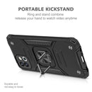 For Samsung Galaxy A03 164mm Magnetic Armor TPU + PC Holder Phone Case(Black)