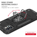 For Samsung Galaxy A03 164mm Magnetic Armor TPU + PC Holder Phone Case(Black)