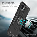 For Samsung Galaxy A03 164mm Magnetic Armor TPU + PC Holder Phone Case(Black)