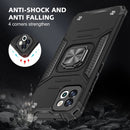 For Samsung Galaxy A03 164mm Magnetic Armor TPU + PC Holder Phone Case(Black)